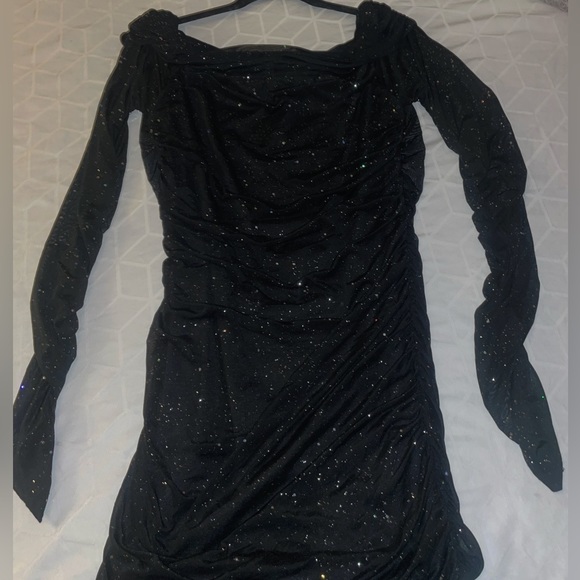 Black Sequin Y2K Party Dress - Picture 4 of 4